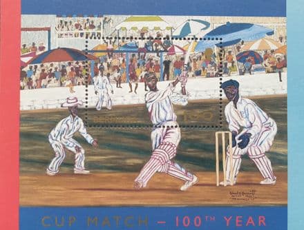 Cup Match 100th Year (2002) Bermuda Commemorative Stamp Sheet
