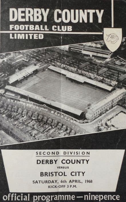 Derby County v Bristol City, Div 2 (1968, April 6th)