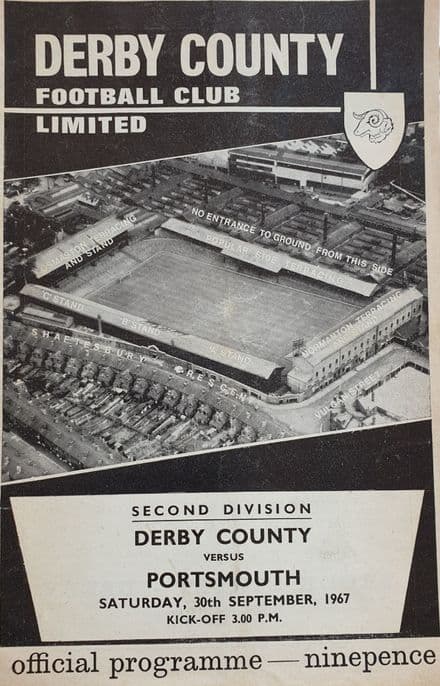 Derby County v Portsmouth, Div 2 (1967, Sep 30th)