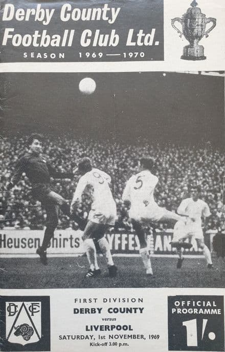 Derby v Liverpool, Div 1 (1969, Nov 1st) & FLR