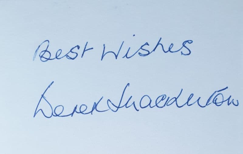 Derek Shackleton Autograph