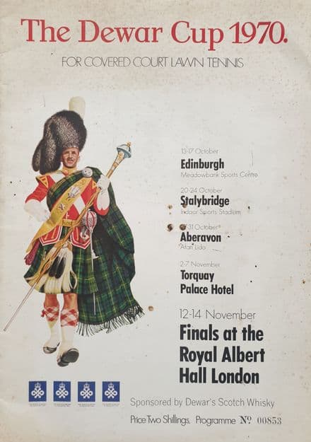 Dewar Cup Programme (1970 Edinburgh)