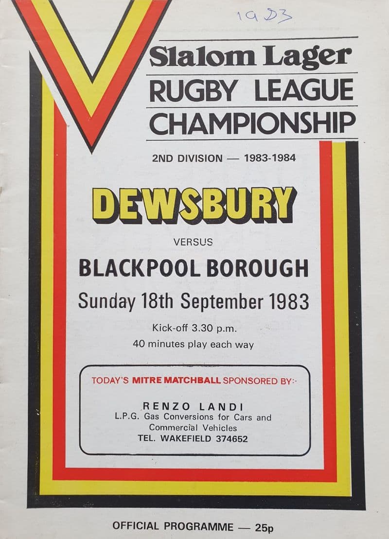 Dewsbury v Blackpool Borough (1983, Sep 18th)