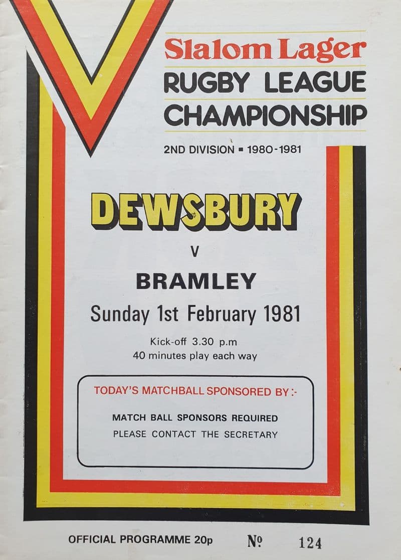 Dewsbury v Bramley (1981, Feb 1st)