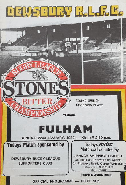 Dewsbury v Fulham (1989, Jan 22nd)