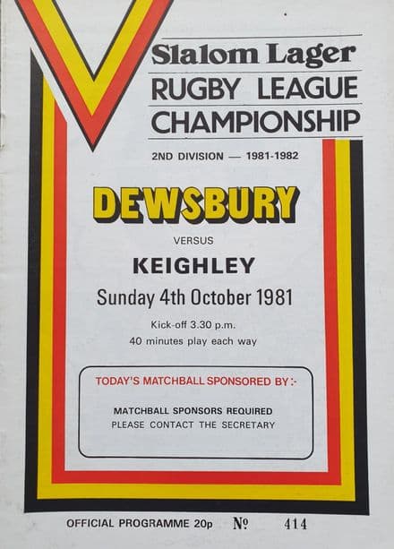 Dewsbury v Keighley (1981, Oct 4th)