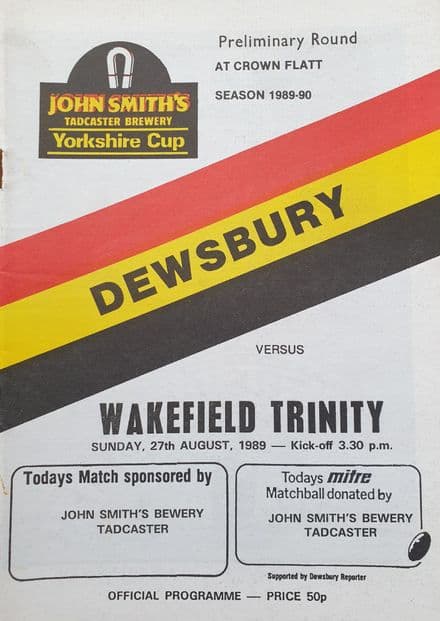 Dewsbury v Wakefield Trinity (1989, Aug 27th)