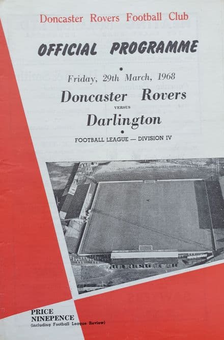Doncaster v Darlington, Div 4 (1968, Mar 29th)