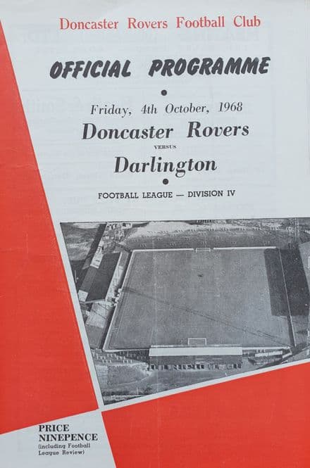 Doncaster v Darlington, Div 4 (1968, Oct 4th)