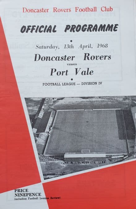 Doncaster v Port Vale, Div 4 (1968, Apr 13th)