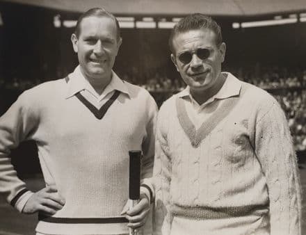 Drobny v Von Cramm Press Photo, Wimbledon (1951, Jun 25th)