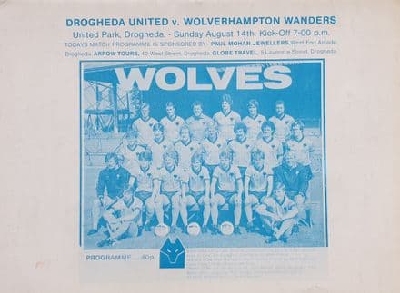 Drogheda United v Wolves (1983, Aug 14th)