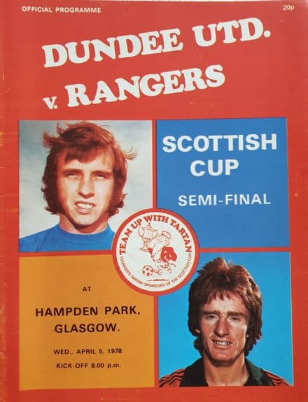 Dundee Utd v Rangers, Scottish Cup SF (1978, Apr 5th)