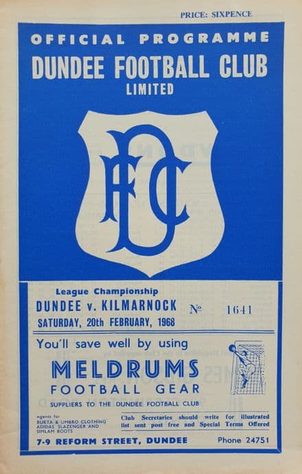 Dundee v Kilmarnock (1968, Feb 20th)