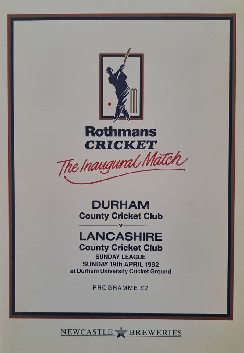 Durham v Lancashire (1992, Apr 19th) 1st Match