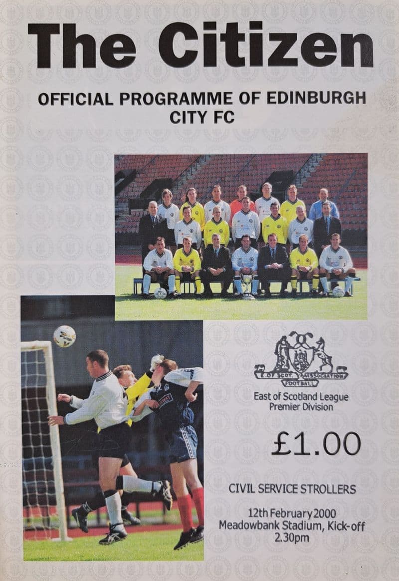Edinburgh City v Civil Service Strollers, East of Scotland (2000, Feb 12th)