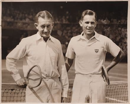 Ellsworth Vines & Jack Crawford Press Photo (Wimbledon, 1933)