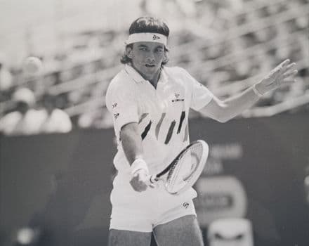 Emilio Sanchez Press Photo "Backhand Return"