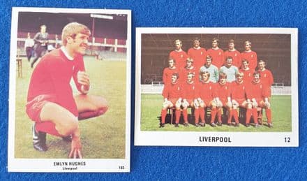 Emlyn Hughes & Liverpool (Football Swap Cards)