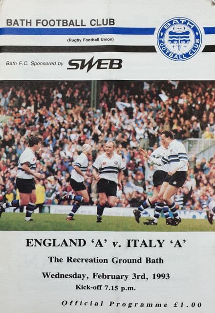 England A v Italy A (1993, Feb 3rd)