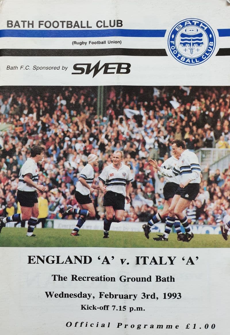 England A v Italy A (1993, Feb 3rd)