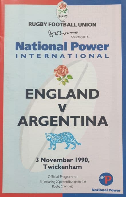 England v Argentina (1990, Nov 3rd)
