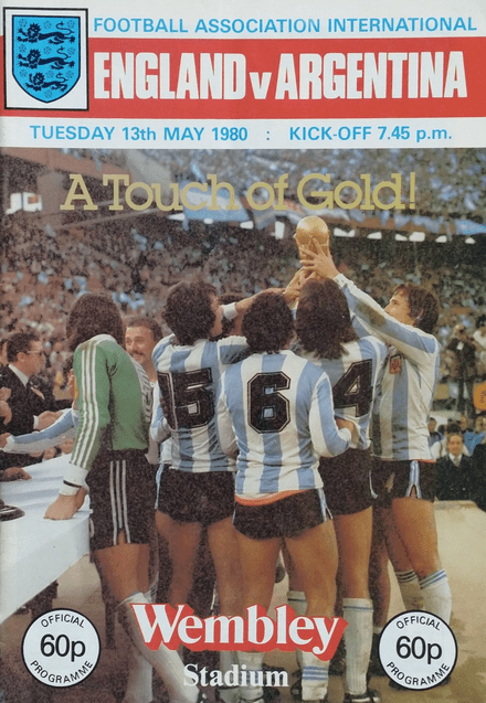 England v Argentina, Friendly (1980, May 13th)