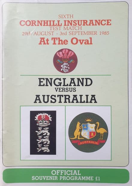 England v Australia (1985, Aug 29th-Sep 3rd) 6th Test