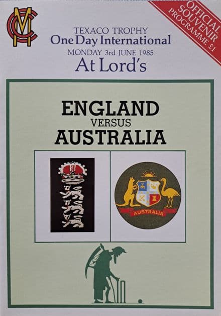 England v Australia (1985, Jun 3rd)
