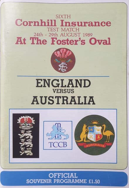 England v Australia (1989, Aug 24th-29th) 6th Test
