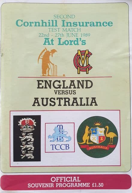 England v Australia (1989, Jun 22nd-27th) 2nd Test