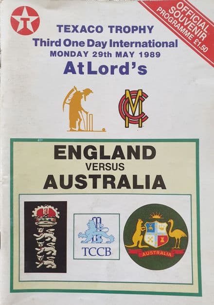 England v Australia (1989, May 29th)