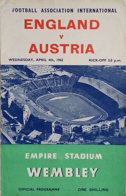 England v Austria, Friendly (1962, Apr 4th)
