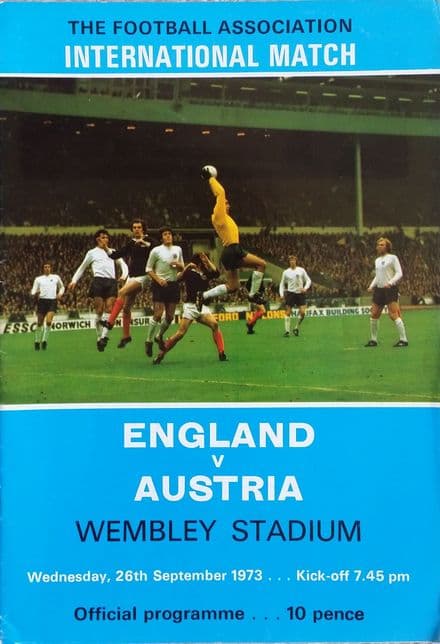 England v Austria, Friendly (1973, Sep 26th)