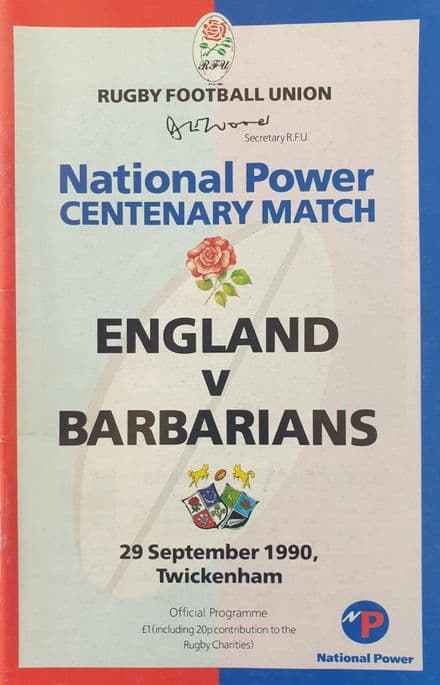 England v Barbarians (1990, Sep 29th)