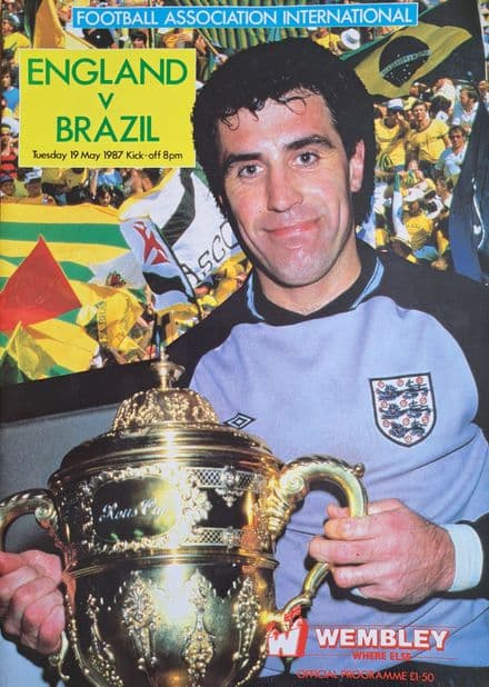 England v Brazil, Friendly (1987, May 19th) No Writing