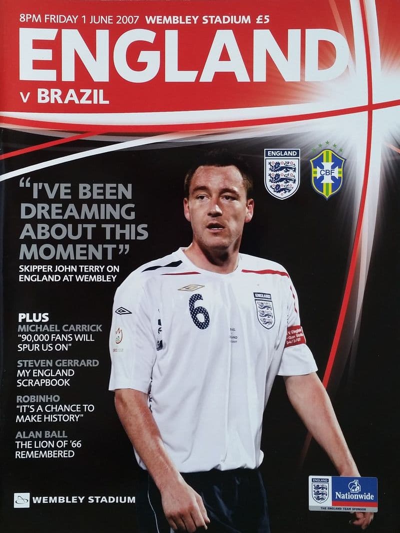 England v Brazil, Friendly (2007, 1st June)