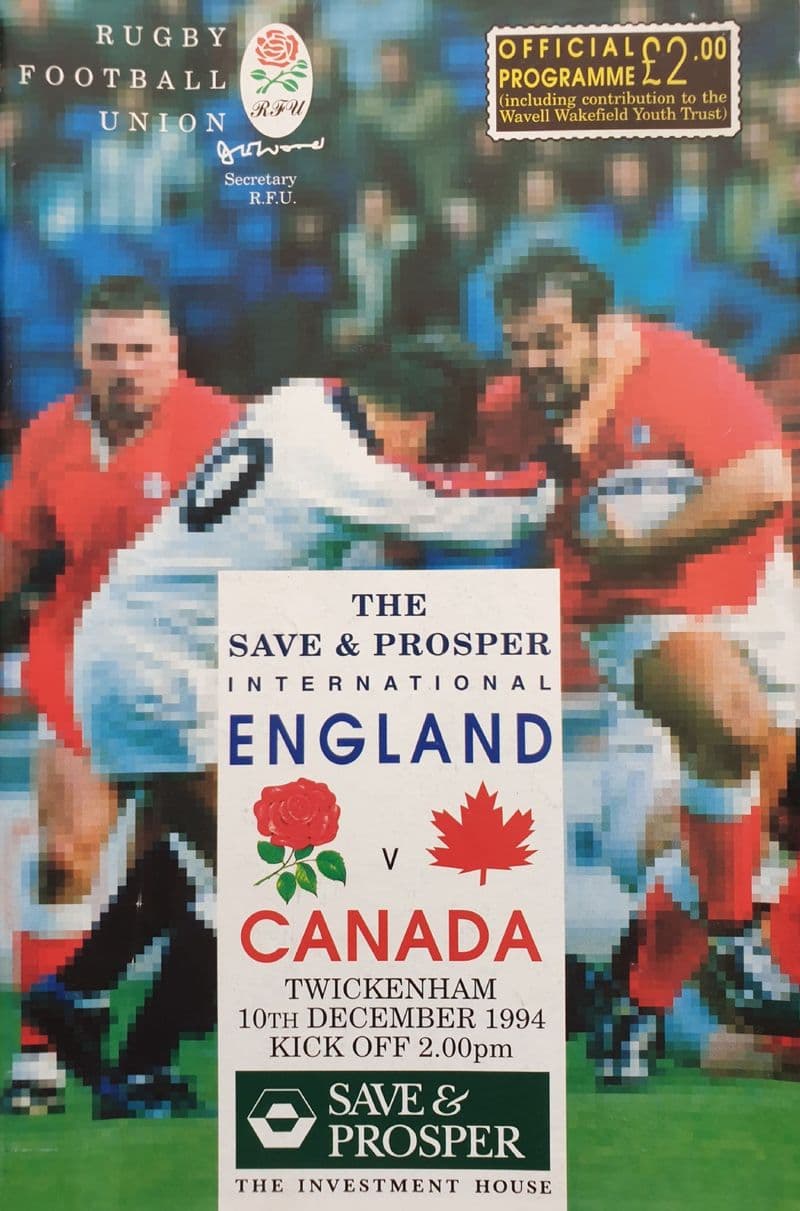 England v Canada (1994, Dec 10th)