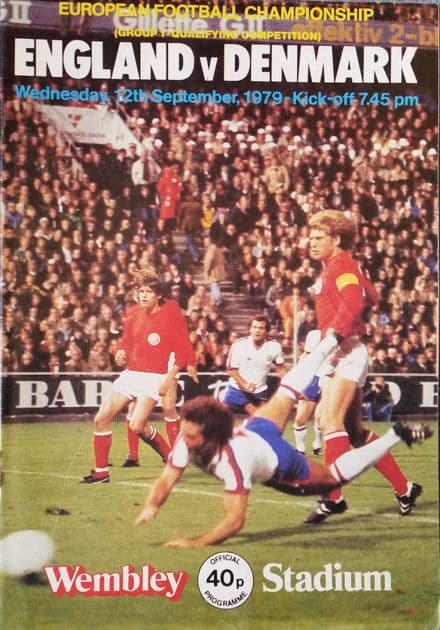 England v Denmark, European Championship Qualifier (1979, Sep 12th)