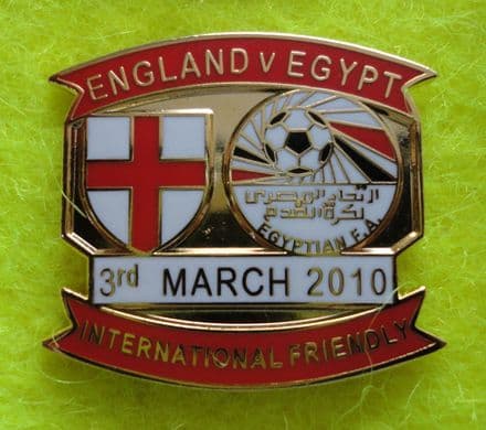 England v Egypt (2010, Mar) Enamel Pin Badge