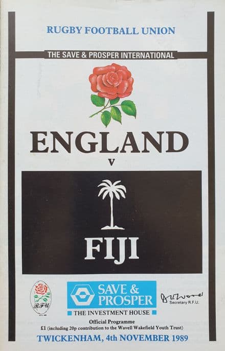 England v Fiji (1989, Nov 4th)