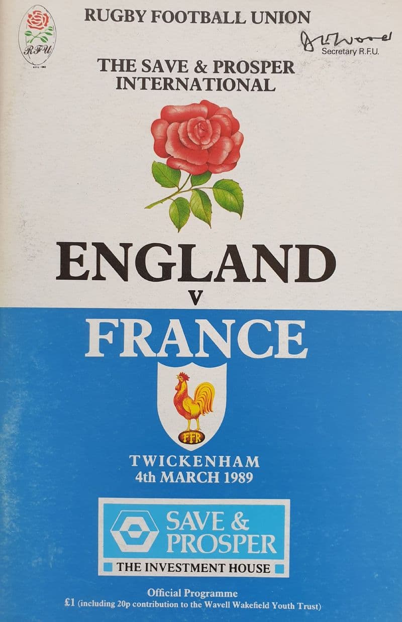 England v France (1989, Mar 4th)