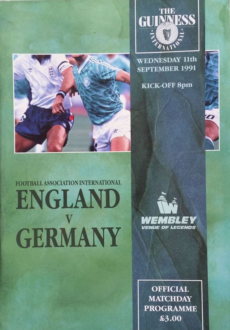 England v Germany, Friendly (1991, Sep 11th)