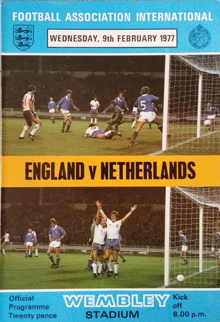 England v Holland, Friendly (1977, Feb 9th)