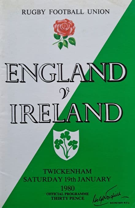 England v Ireland (1980, Jan 19th)