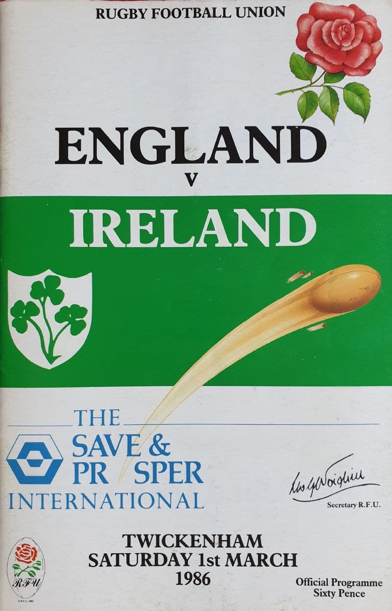 England v Ireland (1986, Mar 1st)