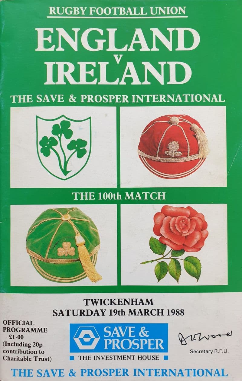 England v Ireland (1988, Mar 19th)