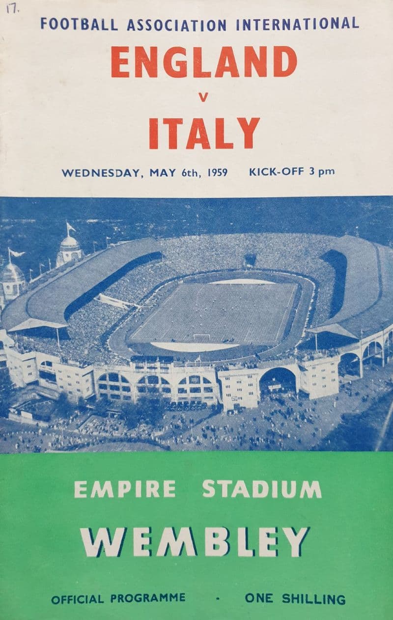 England v Italy, Friendly (1959, May 6th)