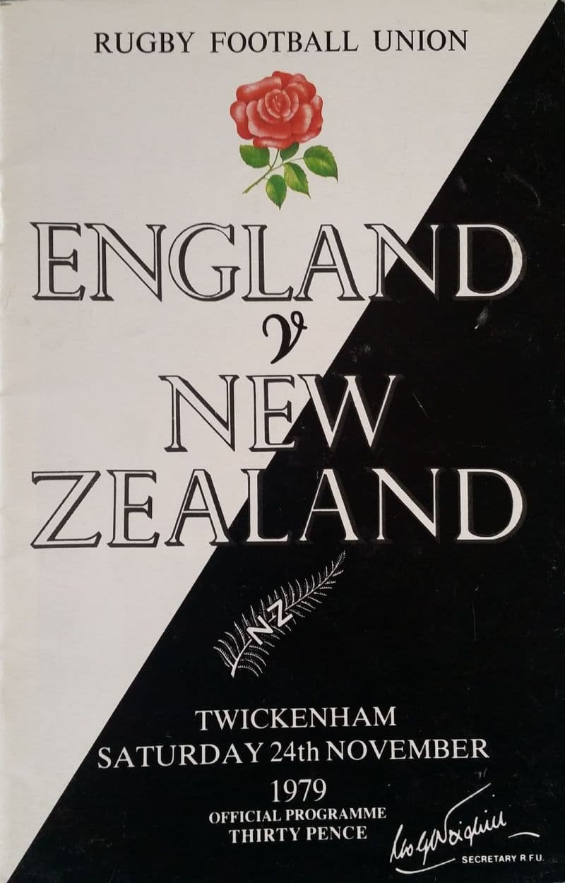 England v New Zealand (1979, Nov 24th) SIGNED