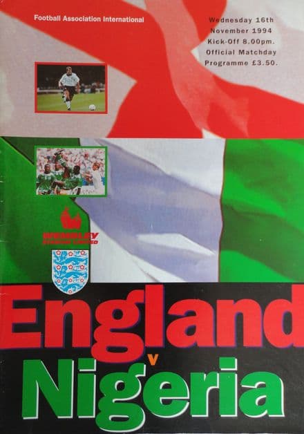 England v Nigeria, Friendly (1994, Nov 16th)